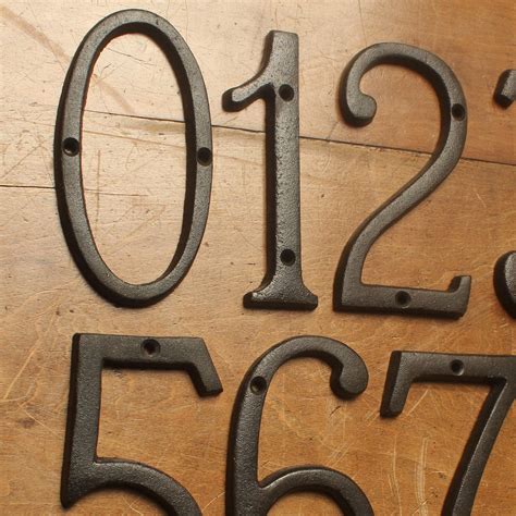 Wrought Iron Metal House Numbers & House Letters